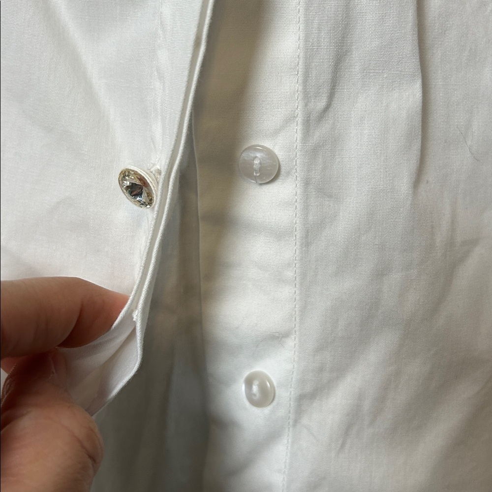 Sachin + Babi Elizabeth Top - White White Shirt Jacket size 4 - Picture 16 of 16